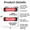 Signmission Sodium Hypochlorite-Hipoclorito De Sodio Danger Sign, Aluminum, 7in W x 10in L, 2PK OS-2PACK-DS-A-710-VS-2042 - alternate 6